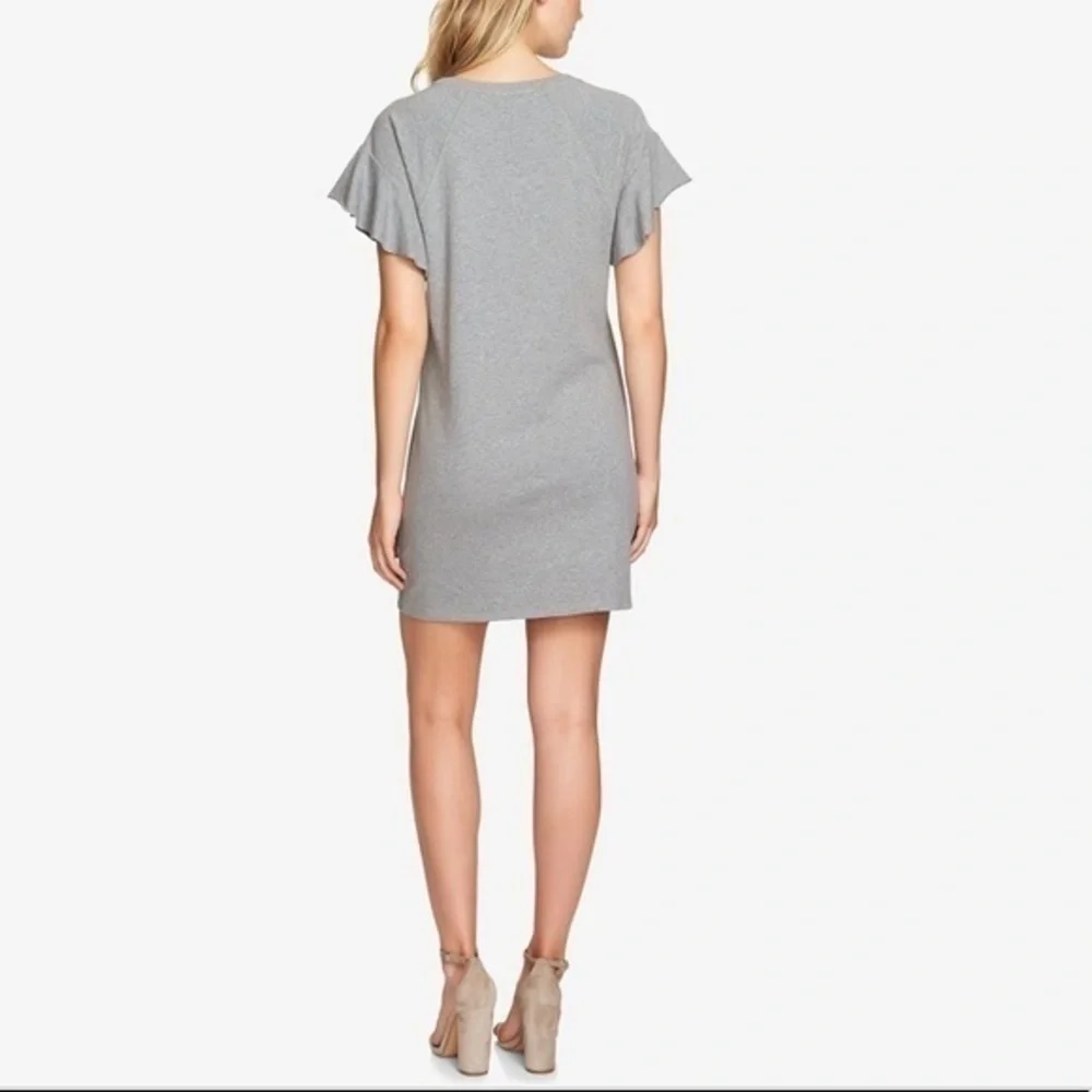 1.State Released Hem Ribbed Collar T-Shirt Dress - Picture 2 of 6